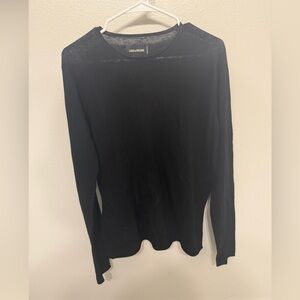 Zadig & Voltaire 100% Cashmere Black Knit Top